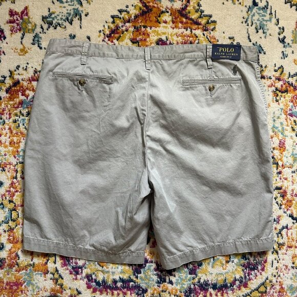 Polo Ralph Lauren 10 Inch Relaxed Chino Short Gray Mens Size 44T Classic Preppy - Picture 9 of 9